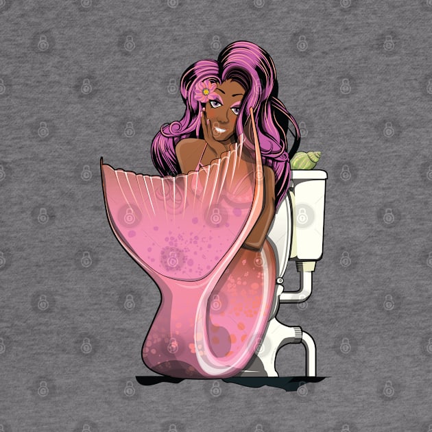 Mermaid on the Toilet by InTheWashroom